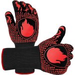 Gants de cuisine pour barbecue et grillades - 730 c. gants de cuisine en silicone antidrapants, extrmement ...