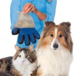 Gant enl�ve les poils des chiens et des chats animaux massage brosse de cardage