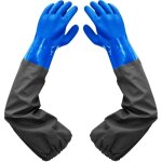 Gants �tanches en caoutchouc longs 26 pouces avec doublure floqu�e et poignets �lastiques pour agriculture, ...