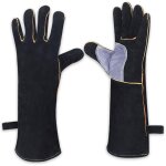 [jamais utilis�] gants r�sistants au feu et � la chaleur extr�mes, cuir avec coutures en kevlar, parfaits ...
