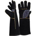Gants r�sistants au feu et � la chaleur extr�mes, cuir avec coutures en kevlar, parfaits pour chemin�e, ...