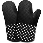 Gants de four r�sistants � la chaleur avec silicone antid�rapant, gants de cuisine, gants de cuisson ...