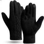 Gants d'hiver en cachemire pour hommes et femmes, chauds, coupe - vent, r�sistants au froid et adapt�s ...