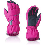 Gants d'hiver � doigts s�par�s pour enfants, couleur unie, coupe - vent, imperm�ables et r�sistants � ...