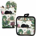 Kiub - gant et manique en coton chaton dans les plantes par