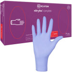 Gants en nitrile violets mercator nitrylex, taille l, lot de 100.