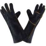 Gants de soudeur en cuir 932 ?f, gant de soudage cuisine haute temp�rature pour travail bbq four jardinage ...