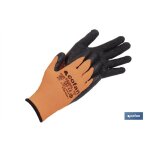 Gant thermique fluorescent orange avec rev�tement en latex, taille t - 11, l�ger et r�sistant