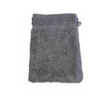 Gant de toilette coton bio coloris gris fonc