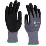 Gants de travail - radix - gripmaster pro - nitrile mousse noir / gris - taille m8 / s
