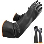 Paire de gants r�sistants aux produits chimiques - longs en caoutchouc - s�curit� en latex imperm�able ...
