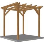 Garage en bois massif 2. 3 x 2. 3 m