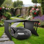 Garage pour robot tondeuse 78x61x31 cm de jardin capot de protection solaire robot de tonte toit de pelouse ...