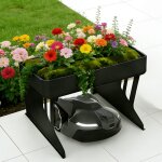 Garage pour robot tondeuse avec jardini�re 80x66x48 cm de jardin capot de protection solaire robot de ...