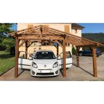 Garage voiture en bois 3. 7 x 4. 5 - 17. 2 m� - 2 pans