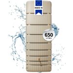 Garantia - 4rain cuve murale slim 650 l sable avec robinet pe imitation laiton