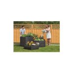 Garantia ? carr� potager ergonomique 55x25 cm ? mat�riau plastique trait� anti - uv ? surface imitation ...