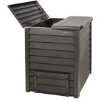 Garantia - composteur d'extrieur gris en polypropylne 600l