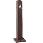 Garantia - fontaine wood bois fonc� avec robinet laiton