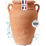 Garantia - r�servoir amphore antik 600 l terracotta avec bac � plantes