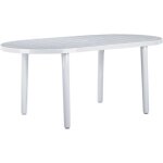Garbar - olot table ovale extérieur 180x90 blanc Garbar - olot table ovale extérieur 180x90 blanc