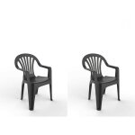 Garbar pals fauteuil int�rieur, ext�rieur set 2 anthracite