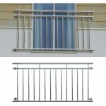 Ecd germany - garde - corps balcon fran�ais - 90 x 128 cm - avec 9 barres transversales - appui rambarde ...