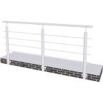 Garde - corps - int�rieur et ext�rieur - aluminium argent� - avec 5 traverses et 1 main courante - 200cm ...