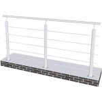 Garde - corps - int�rieur et ext�rieur - aluminium argent� - avec 5 traverses et 1 main courante - 200cm ...