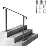 Garde - corps rampe escalier main courante en fer forge balustrade rambarde 2 marches hauteur max de ...