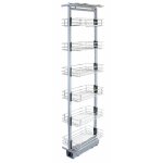 Garde - manger coulissant de cuisine 190 - 220 cm hauteur en acier inoxydable - armoire espace restreinct ... Garde - manger coulissant de cuisine 190 - 220 cm hauteur en acier inoxydable - armoire espace restreinct ...