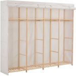 Garde - robe blanc 200 x 40 x 170 cm tissu vidaxl