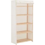 Garde - robe blanc 79 x 40 x 170 cm tissu