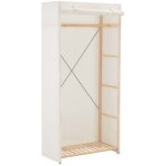 Garde - robe blanc 79 x 40 x 170 cm tissu - vidaxl