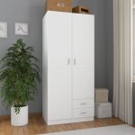 Garde - robe blanc 80x52x180 cm bois d'ing�nierie vidaxl