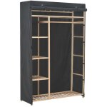 Garde - robe gris 110 x 40 x 170 cm tissu