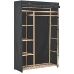Garde - robe gris 110 x 40 x 170 cm tissu