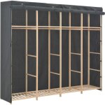 Garde - robe gris 200 x 40 x 170 cm tissu