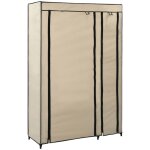 Garde - robe pliable crme 110x45x175 cm tissu vidaxl