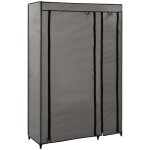 Garde - robe pliable gris 110x45x175 cm tissu vidaxl