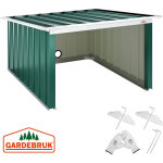 Gardebruk - garage robot tondeuse métal résistant intempéries 4 piquets de terre herbe tonte toit à une ... Gardebruk - garage robot tondeuse métal résistant intempéries 4 piquets de terre herbe tonte toit à une ...