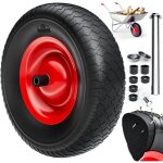Gardebruk - roue de brouette increvable 4. 80 / 4. 00 - 8  390mm 200kg axe jante en acier roue de rechange ...