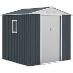 Gardiun - abri de jardin en mtal darlington 4, 07 m 191x213x205 cm ext. acier galvanis gris anthracite ...