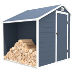 Gardiun - abri de jardin rsine sylvana a 3, 92 m 204x192x204 cm avec range bches extrieur anthracite ...