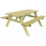 Table pique - nique gardiun essential - bois naturel traité - 165x154x75 cm - 6 - 8 personnes Table pique - nique gardiun essential - bois naturel traité - 165x154x75 cm - 6 - 8 personnes