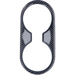 Garniture de cadre de support de verre � eau de voiture, remplacement de d�cor de style de fibre de carbone ...