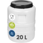 Garronda f�t alimentaire 20 l plastique hdpe tonneau baril grande ouverture pour eau, stockage et fermentation ...