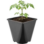 Garronda pot de fleur carr� arrondi plastique 14 � h 14 cm (2l) godet semis pot de p�pini�re drainage ...