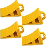 Gasupply lot de 4 cales de roue en plastique avec poign�e - cales de frein - pour voiture, remorque, ...