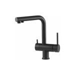 Gattoni rubinetteria - mlangeur d'vier de cuisine  eau purifie  3 voies noir mat gattoni 0195 / ...